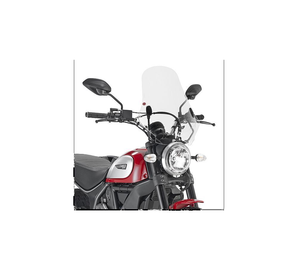 Parabrezza specifico trasparente Givi 48x43,5 cm Ducati Scrambler 800/400